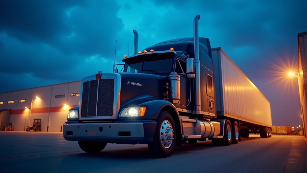 MR Bean Trucking headquarters in Kalamazoo, Michigan showing professional logistics fleet and facility