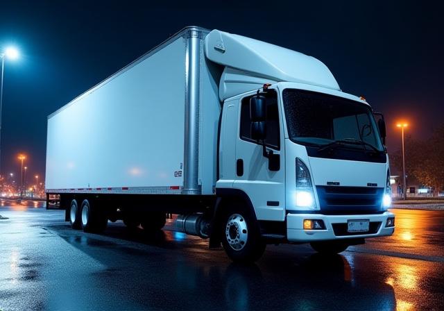 Straight box truck for protected expedited shipping