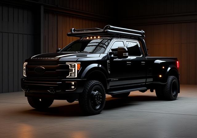 Specialized pickup truck with pipe racks for hot shot hauling